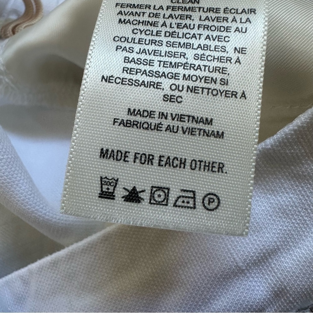 Aritzia Wilfred Fable Linen Blend Mid-Thigh Shorts in White Sz 8 - Picture 10 of 11